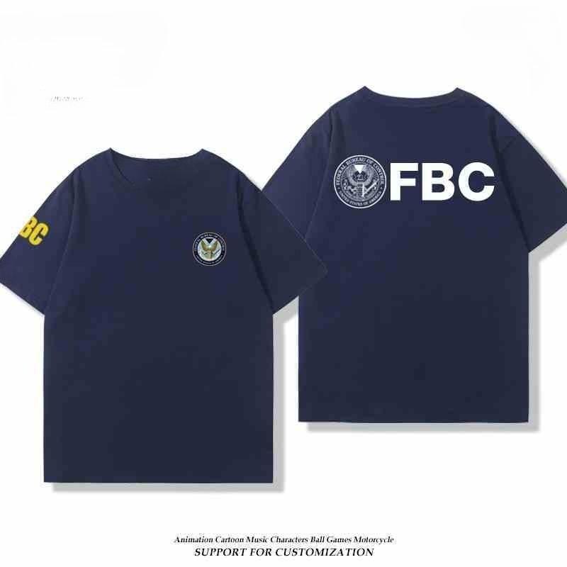 2026 Federal Bureau of Control FBC Paranormale Organisation Unisex und Damen Kurzarm T-Shirt Sommer Vielseitiges Baumwoll Oberteil