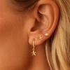 3Pcs/Set Bohemian Metal Starfish Shell Pendant Earrings Set for Women Fashion Gold Color Geometric Earring Beach Party Jewelry