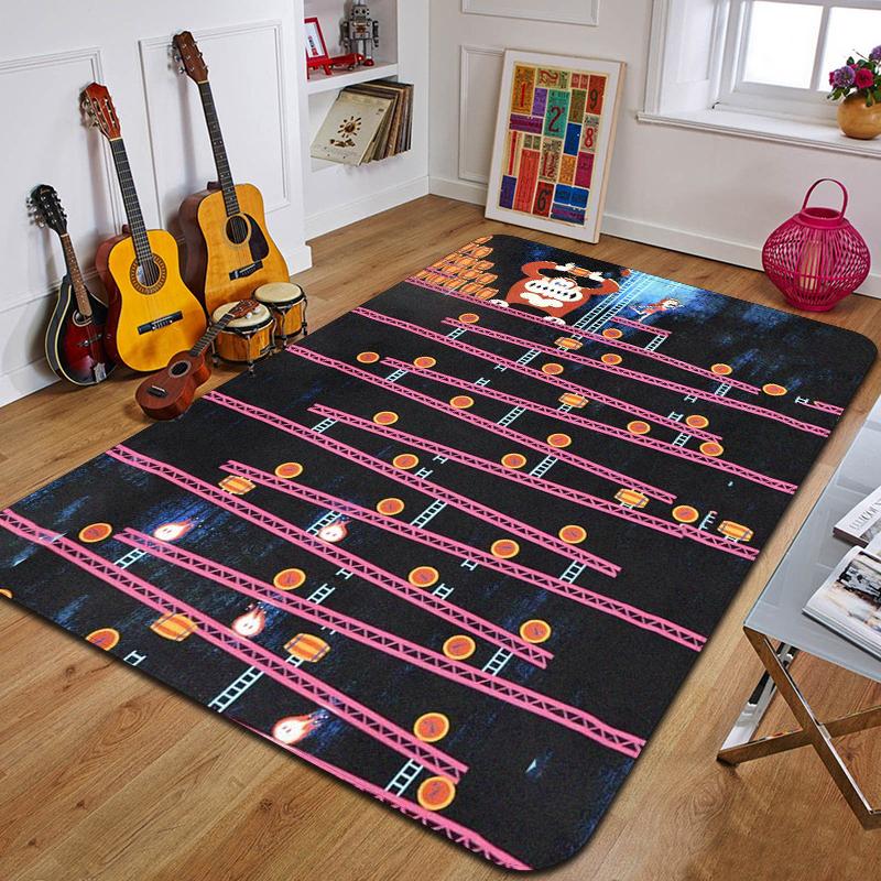 C-Creative Switch Game Carpet Fashion Yoga Mat Bedroom Decoration Carpet Living Room Bathroom Decoration Floor Mat Birthday Gift