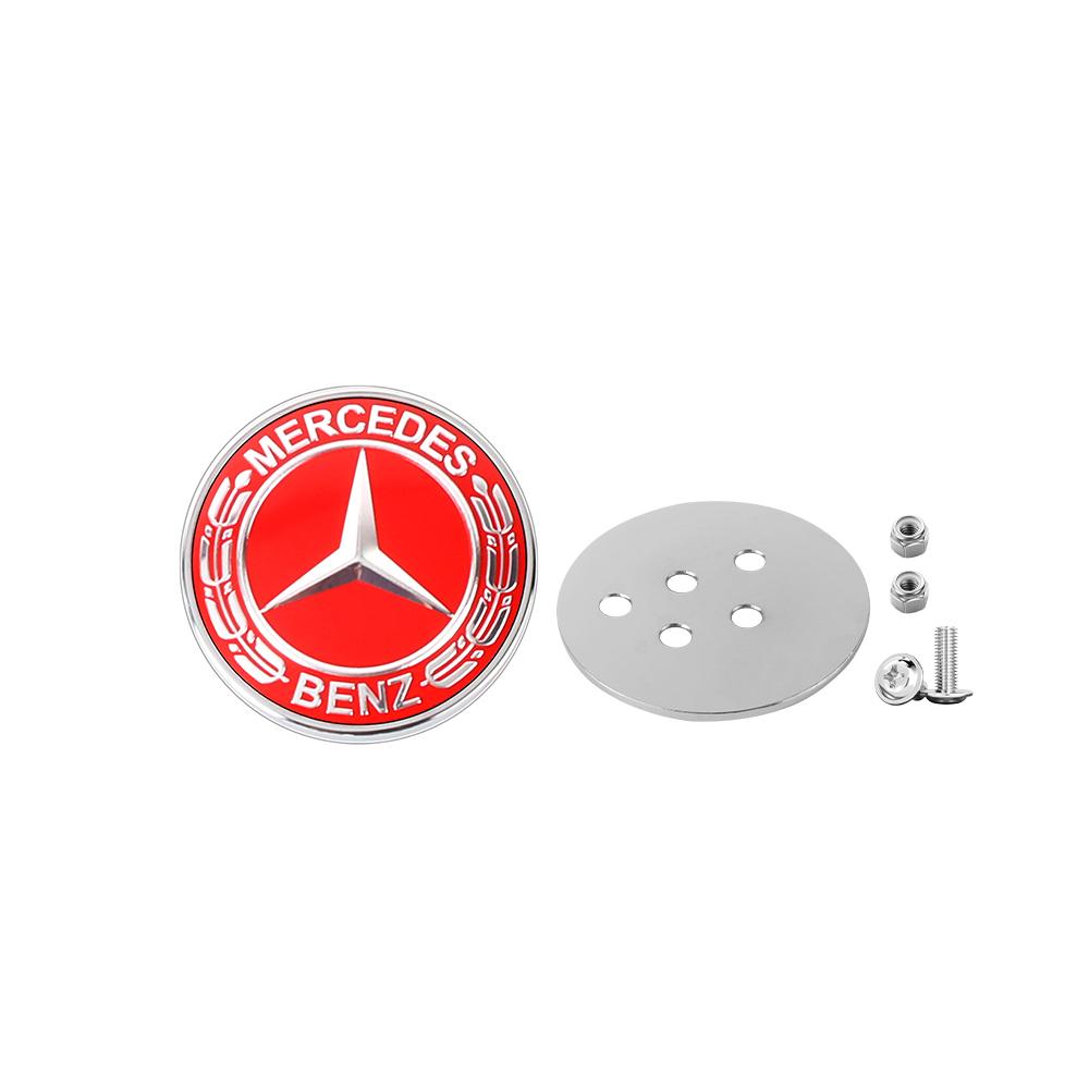 38/42/60MM Car Metal Flat Hood Badge Front Badge Logo Sticker For Mercedes Benz AMG W212 W213 W205 W177 W176 CLS CLA CLK CLG GLS