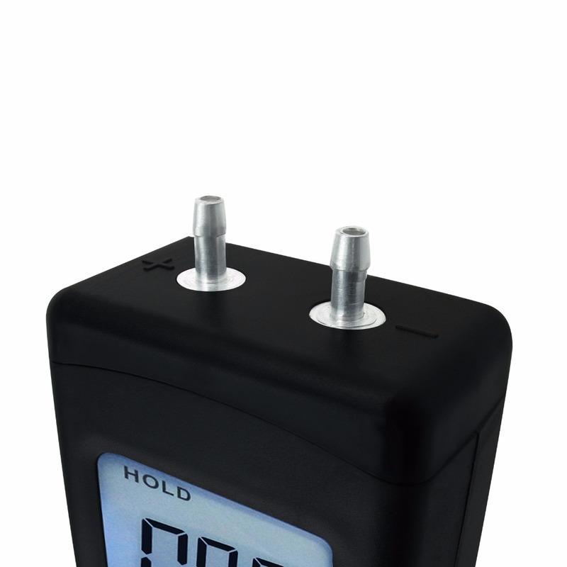 Manometer MAN-45 Digital Portable Handheld Air Vacuum Gas Pressure Gauge Meter with Backlight 11 units +/- 13.78kPa +/- 2PSI