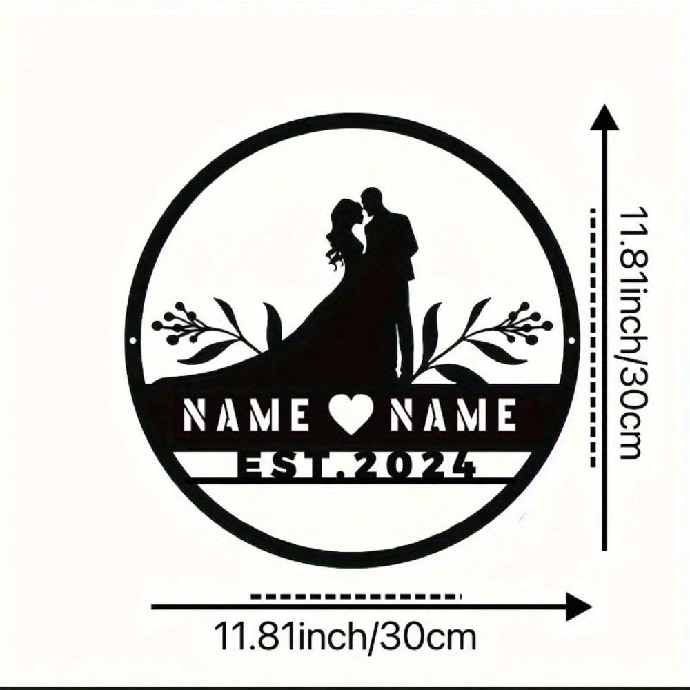 

Custom Metal Name Sign Personalized Wall Decor For Couples Family Friends Wedding Anniversary Gift TY0956