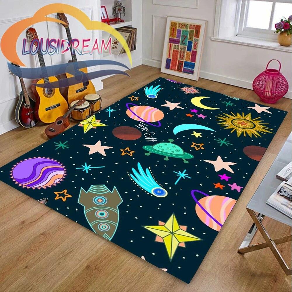 3D Pattern space universe  vector and many planets in galaxy-Popular Cushion In Europe  America Fashionable Carpet