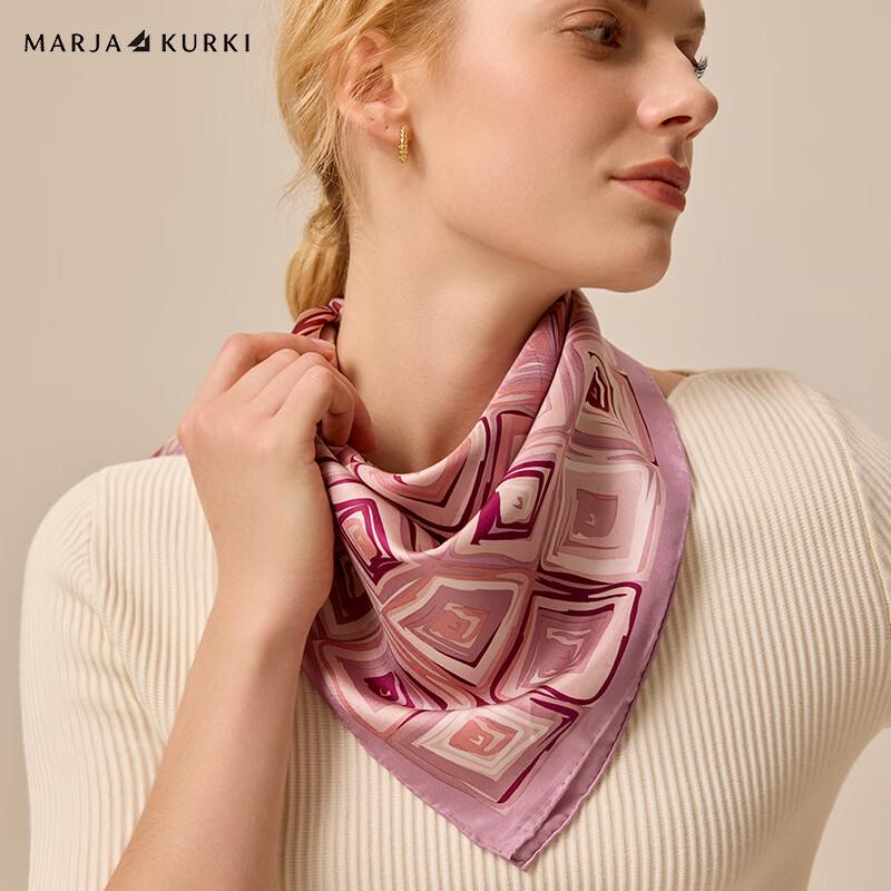 MARJA KURKI  Memories in Photos  Silk Square Scarf 68x68cm