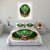 Deer Head with Green Cross Design Bedding Bedding Set (1 Duvet Cover, 2 Pillowcases, Duvet Not Included)