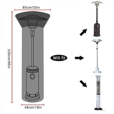 Waterproof Patio Heater Cover Heavy Duty Gas Pyramid Umbrella Heater Cover Outside Furniture Protector All-Purpose Covers