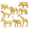 Simulation Forest Wildlife Giraffe Lion Elephant Various Gold Edition Animal Suit Model Toys