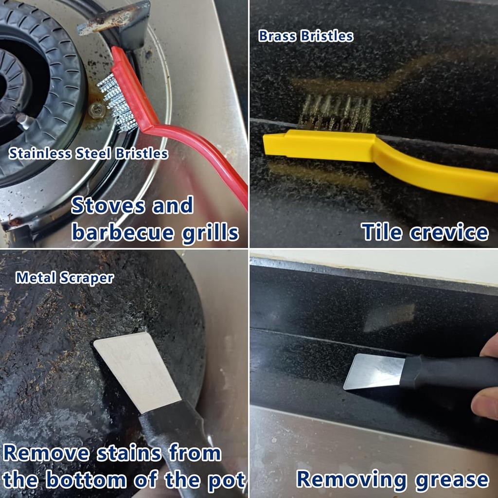 10Pcs Crevice Cleaning Tools, Gap Cleaning Brush Set,Cleaning Brushes Small Spaces, Hard Bristle Crevice Cleaning Brush Tool For Household Use