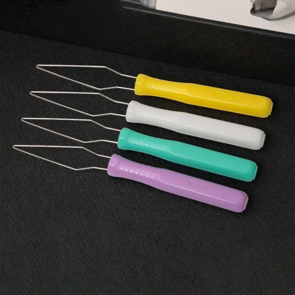 Plastic Handle Automatic Needle Threader Stitch Unpicker DIY Needlework Quick Sewing Threader One Hand Operation