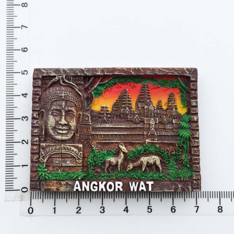 Cambodia Travelling Fridge Magnetic Stickers Angkor Wat Tourist Souvenirs Fridge Magnets Home Decor Message Board Stickers