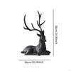 Statue Moose Figurine Gift Craft Sculpture Deer Ornament for Office Bedside Indoor Fireplace