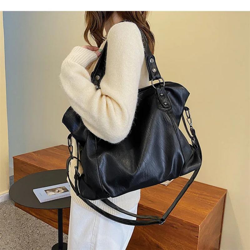 Große Tragetasche für Damen 2025 Neu im Modedesign Hohe Kapazität Leder Schulter-Seitentasche Damen-Shopper Handtaschen Geldbörse