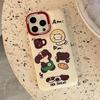 American Cute Apple 14 Mobile Phone Case Iphone15 Silicone 16 Suitable for Cats and Puppies 13promax Anti-fall 12