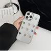 Handyhülle mit farbigen Edelsteinen für IPhone17Promax Feiner Glitzer Ins Style Damenmodell 15 für Apple 14 Transparent