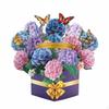 Dimensional Paper Artup Floral Arrangement Lively Greeting Card Long