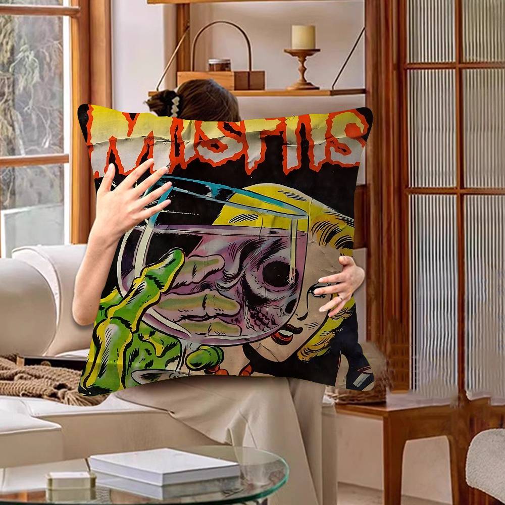 Classic M-Misfits Punk Band Cushion Cover Decorative Pillow Sofa Home Decor Case Pillow Cases