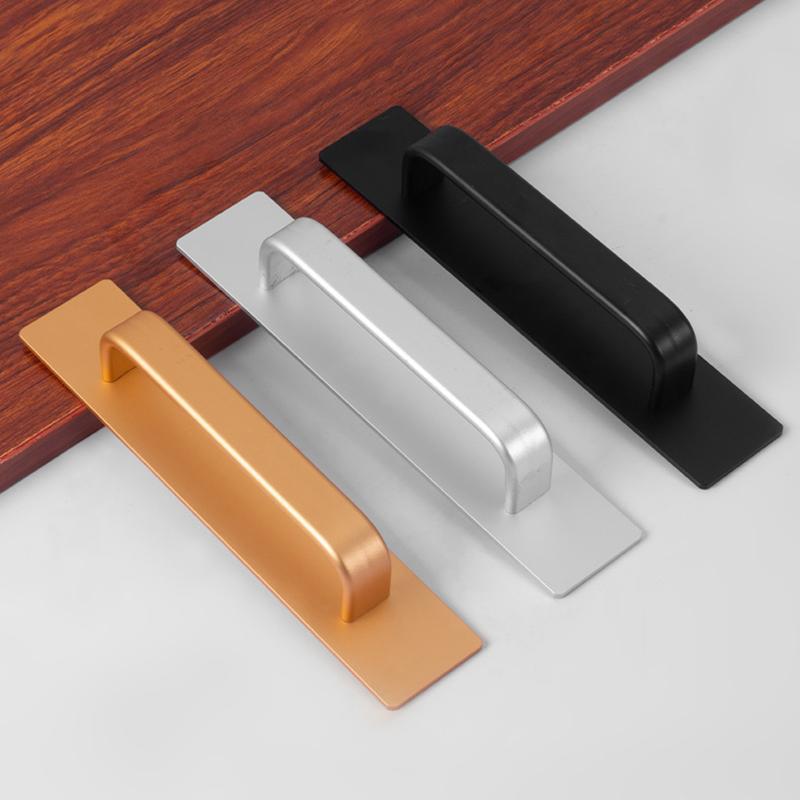 1 Pz Maniglie Autoadesive Istantanee per Cassetti e Armadi, Maniglie per Porte Adesive in Alluminio, Design Senza Foratura