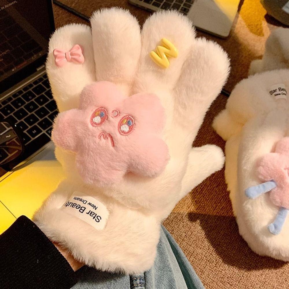 Thicken Cross Scarf Cartoon Gloves New Neckerchief Wrap  Winter