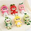 OEM/ODM Available Customizable Peach Vinyl Face Plush Toy Custom Soft Stuffed Doll with Plush Body for Kids Gift