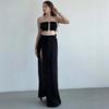 Summer 2025 European & American Slimming Backless Bandeau Dress with Slit