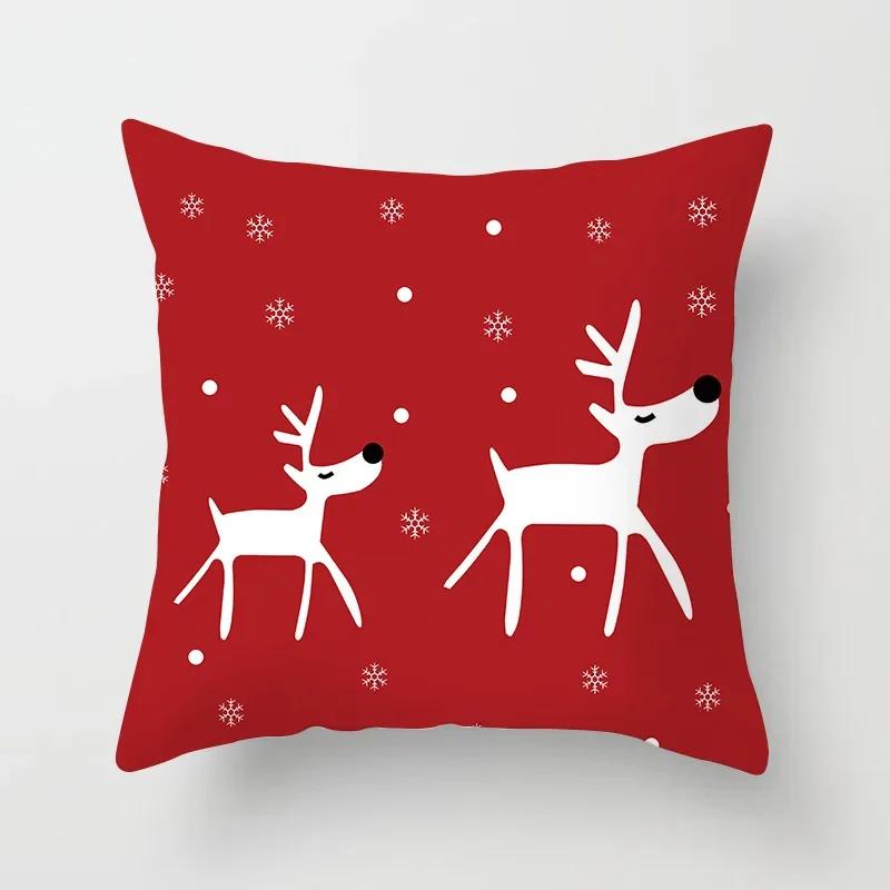 

Christmas Pillow Case Cute Cartoon Santa Claus Elk Decorative Pillowcases Christmas Pillow Case Cover Christmas Pillow Case 12x12Inch
