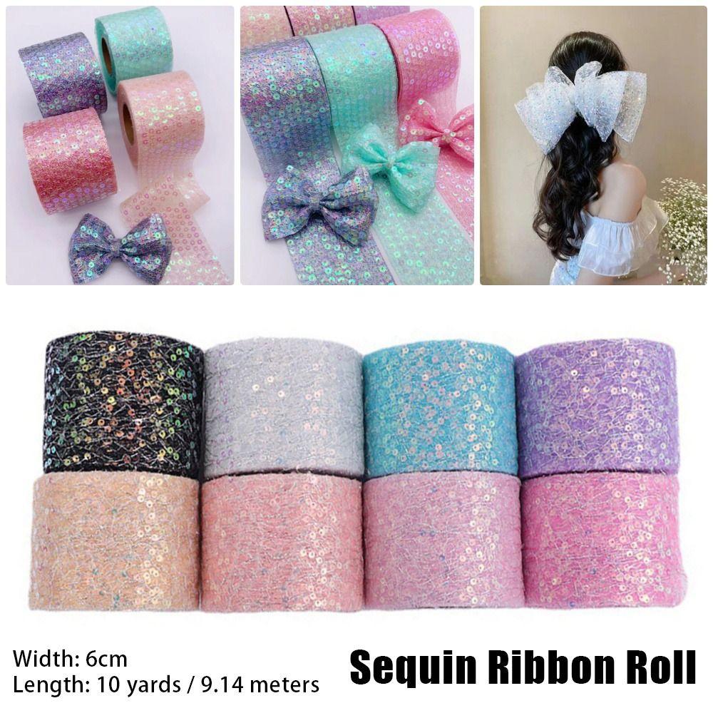 1Roll Party Decoration Headdress Bow Material Embroidery Organza Gift Wrapping Ribbon