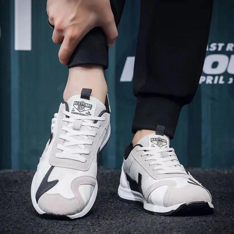 Модные мужские кроссовки сетчатые дышащие повседневные туфли для активного отдыха — фото 5