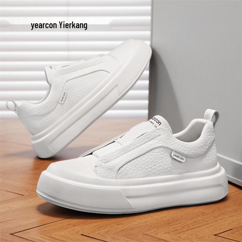 Yearcon Men s Platform Slip-on Casual Sneakers 40