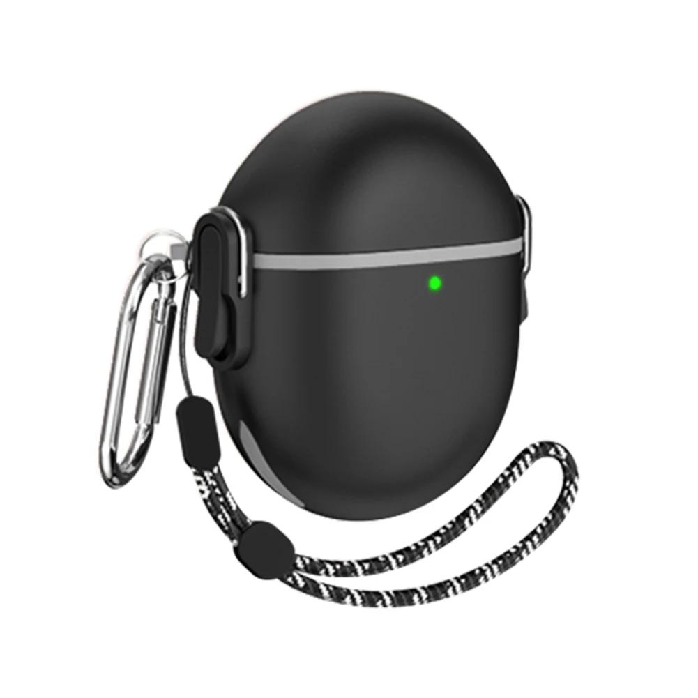 

Чехол для наушников Google Pixel Buds Pro из ТПУ и ПК, водонепроницаемый рукав для наушников, защита от падений, двойная эластичная защелка Вкл/Выкл чёрный