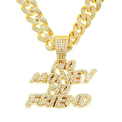 Ciondolo Lettera Pieno di Diamanti Catena Cubana, Gioiello Ciondolo Collana, Accessori Catena Clavicola Uomo Tendenza Hip Hop Europea e Americana