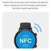Smart Talk Watch Damen AMOLED Display NFC Steuerung Mass Dail Bluetooth Anruf Smartwatch Herzfrequenz Blutdruck Frauengesundheit
