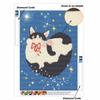 DIY 5D Diamond Painting Kit Cute Cat Starry Night Full Drill Rhinestone Canvas Relaxing Craft for Home Wall Decor Gift Set for Adults