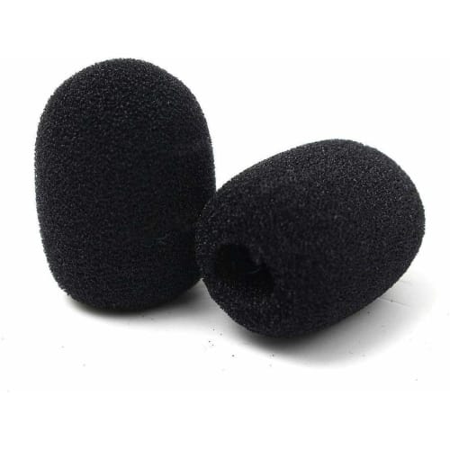 10 Pieces Microphone Headset Grill Windscreen Sponge Foam Black Mic Covers