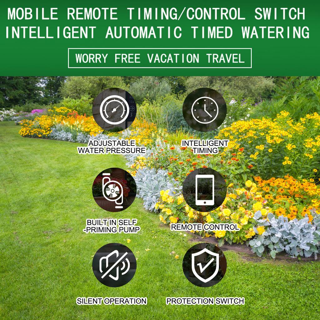 Smart Watering System WIFI Remote Automatic Watering System 1 4 Gear Adjustable Water Pressure Intelligent Timing Built