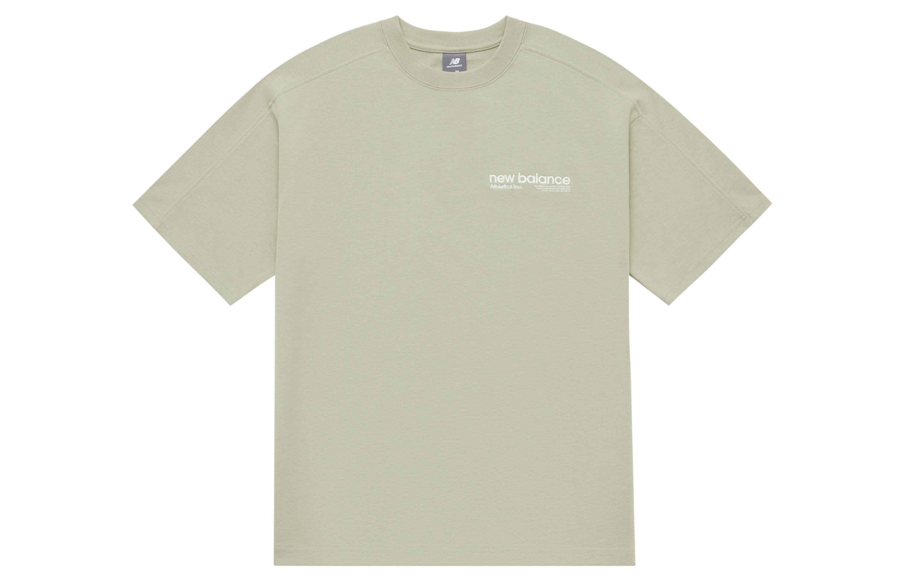 New Balance Drop Shoulder Sleeve T Shirt Unisex Mint Green AMT42301-OVN S