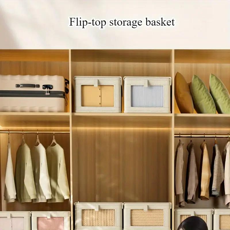 Geantă de depozitare pliabilă pentru haine, vizuală, pentru pilote, organizator cu mâner, pentru casă, pentru perne, pături, cutie de depozitare pentru sortarea garderobei