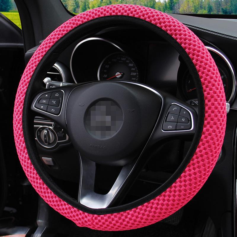 Car Steering Wheel Cover Skidproof 38cm Durable Fabric Elastic Steering Wheel Cover Car Wheel Protector Auto Interior Accessorie