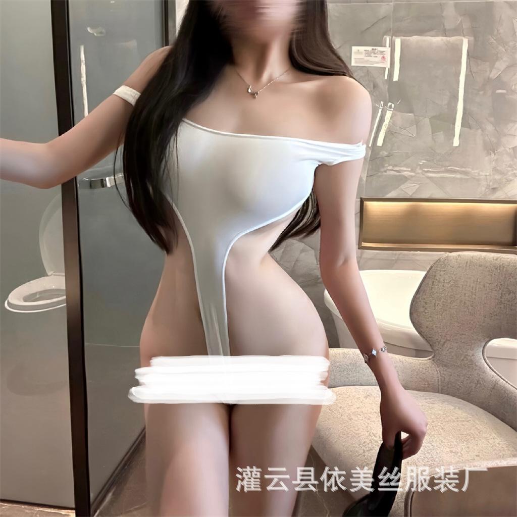 Sexy sexy female passion onesie suit open pure desire uniform temptation hot free