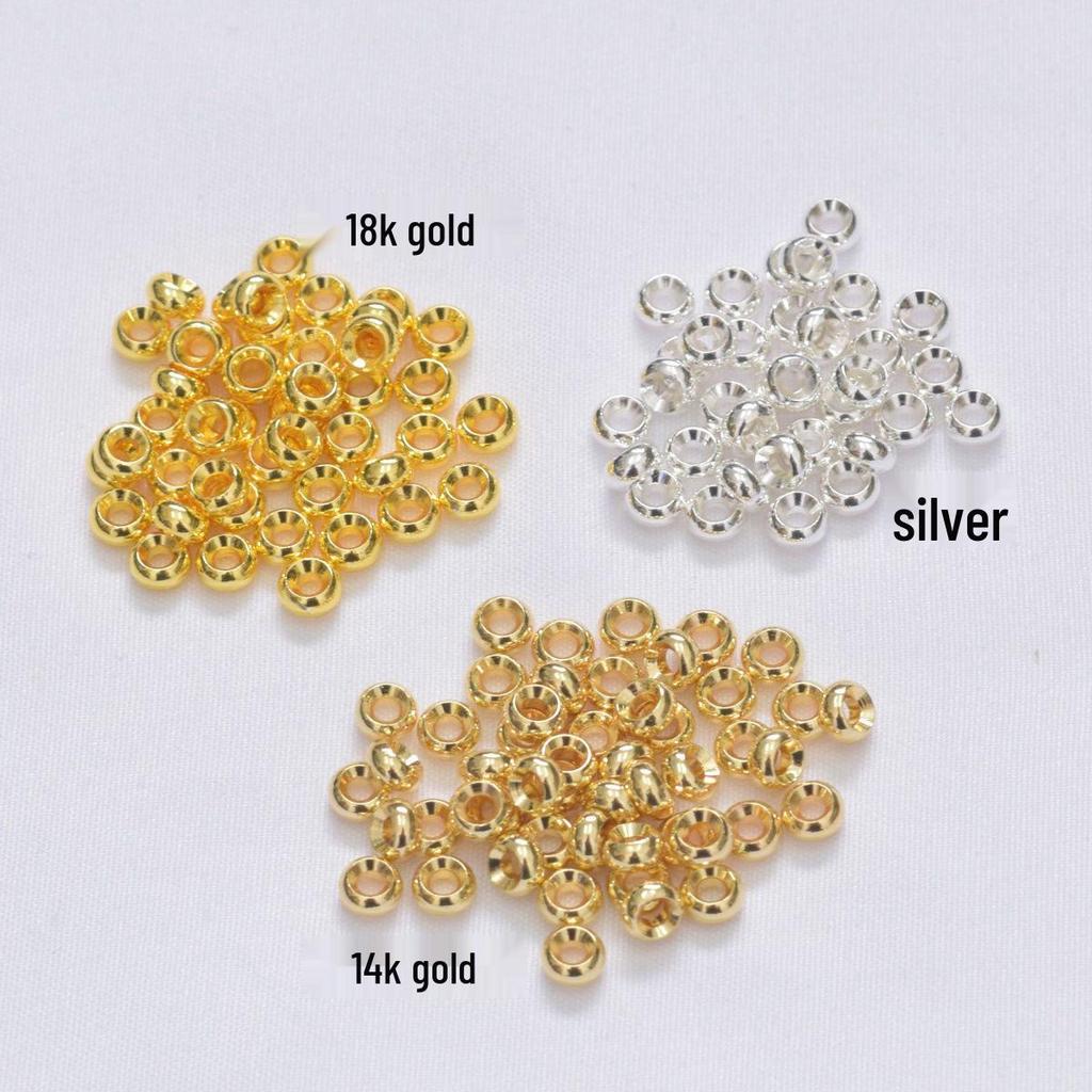 14K Gold-Plated Wheel Spacer Beads for DIY Jewelry – Bracelet & Necklace Accessory