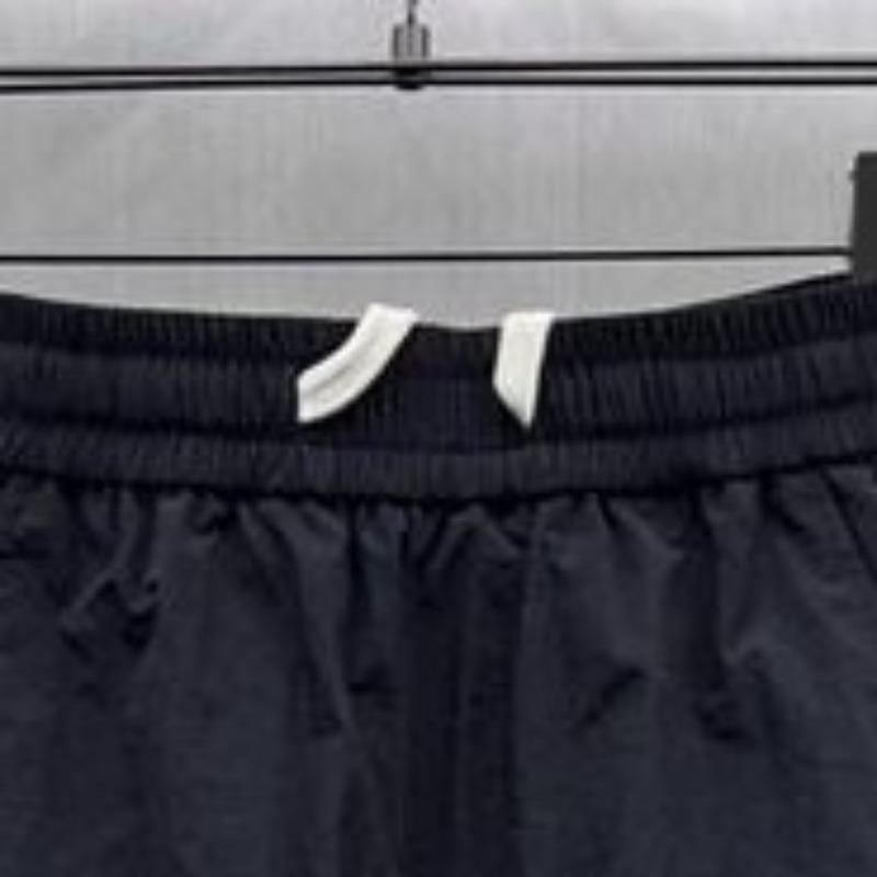 2023 Autumn and Winter Men's New High Waist Elastic Splice Lace Pocket Loose Band Mouth Fashion Casual Pants for Commuting