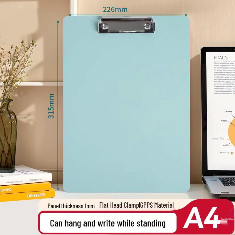 A4 Hardboard Writing Pad Clipboard with Paper Clip - Office Supplies
