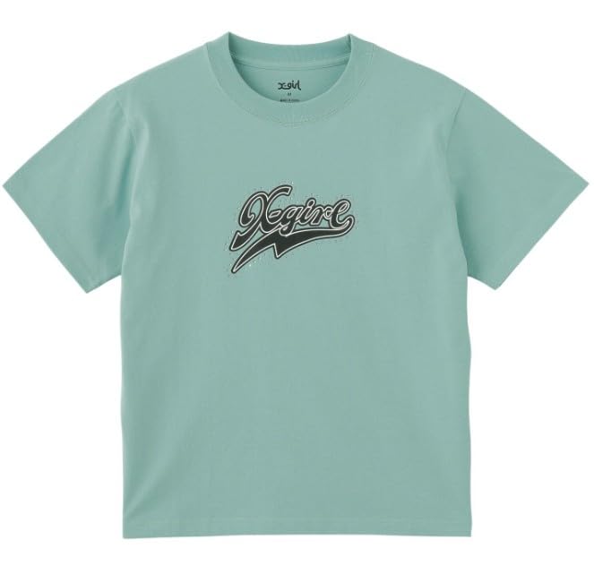 

RHINESTONE AND LOGO Short Sleeve Light Large X-girl Tee, 105252011028, Blue,