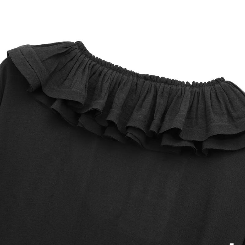 Kaslead New Arrival Women's Clothing Fashion Style Fashion Laminated Decoration Long Sleeves Midi Skirt Dress 2678247