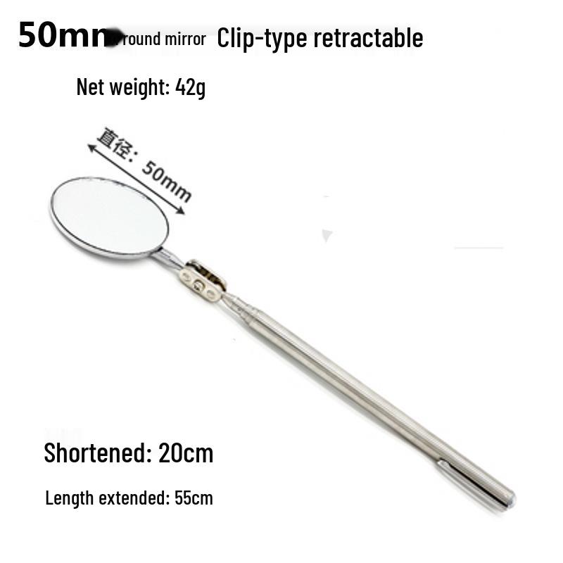 Foldable 360° Telescopic Underbody Inspection Mirror with Light for Car Repair