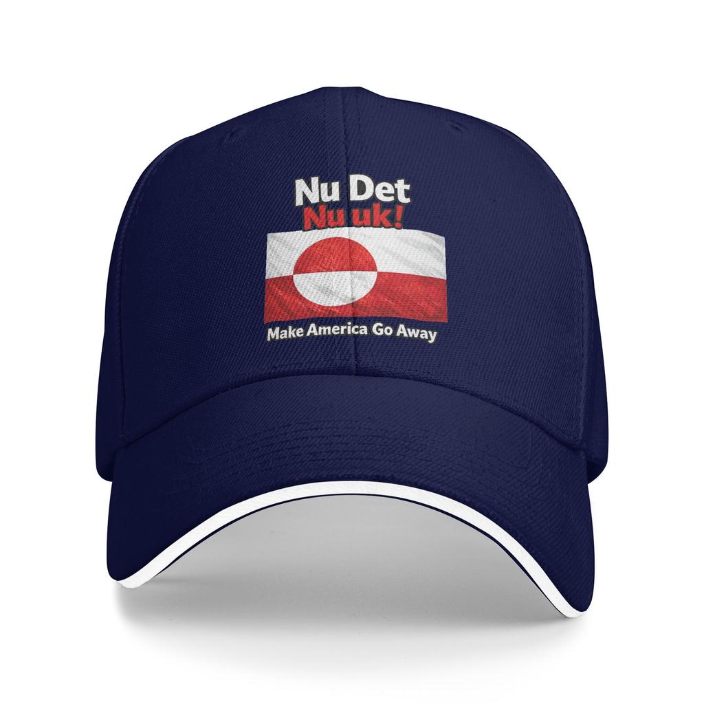 Berretto da Baseball Nu Det Nu uk! Make America Go Away Bandiera della Groenlandia Stuff Cappellini da Baseball Cappello Classico da Esterno Regolabile Cappellino Parasole