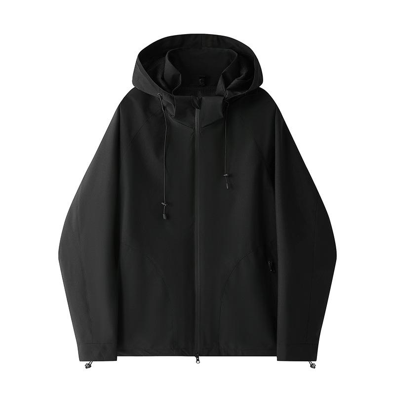 Spring and Autumn Loose Hooded Casual Tooling Jacket Jacket Men's and Women's Same Outdoor Versatile Simple Student