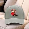 Heart Hippo Baseball Cap For Men Women Adjustable Duckbill Hat Lightweight Outdoor Cap For Sports Fishing Daily Use