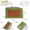 [Ganve] Fragment Case for Women, Genuine Leather, Stylish Pass Case with Coin Purse, Cowhide Leather, Double-Sided, Cute Coin Case, Mini, Brand, Thin