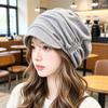 Ear Protection Visor Beanie Hat Oversized Fit Warm Winter Hats Soft Slouchy Beanie Hat  For Women