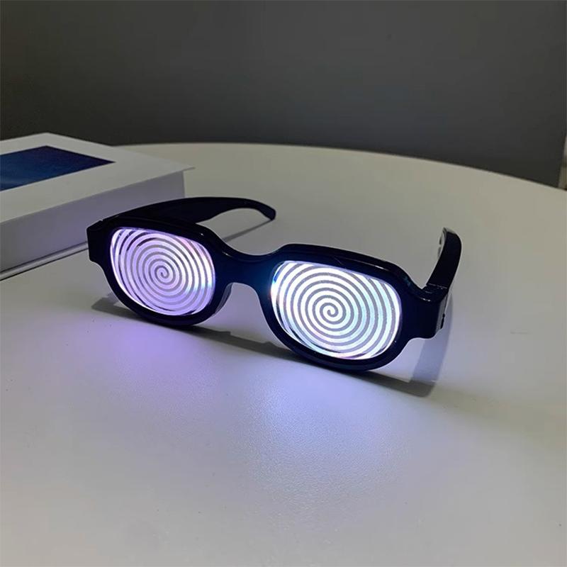 Funny Led Glowing Glasses Special Effect Luminous Glasses Cool Anime Flash Eye Glasses Sense Of Technology Eyewear For Party